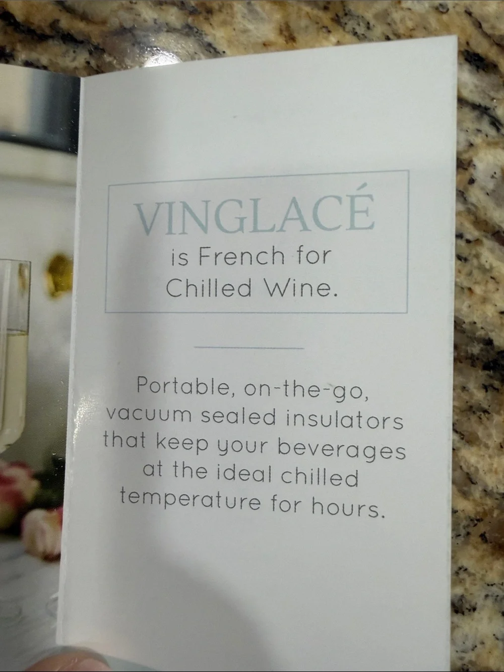 Vinglace’ Copper colored Insulated Glass Tumbler with Lid
